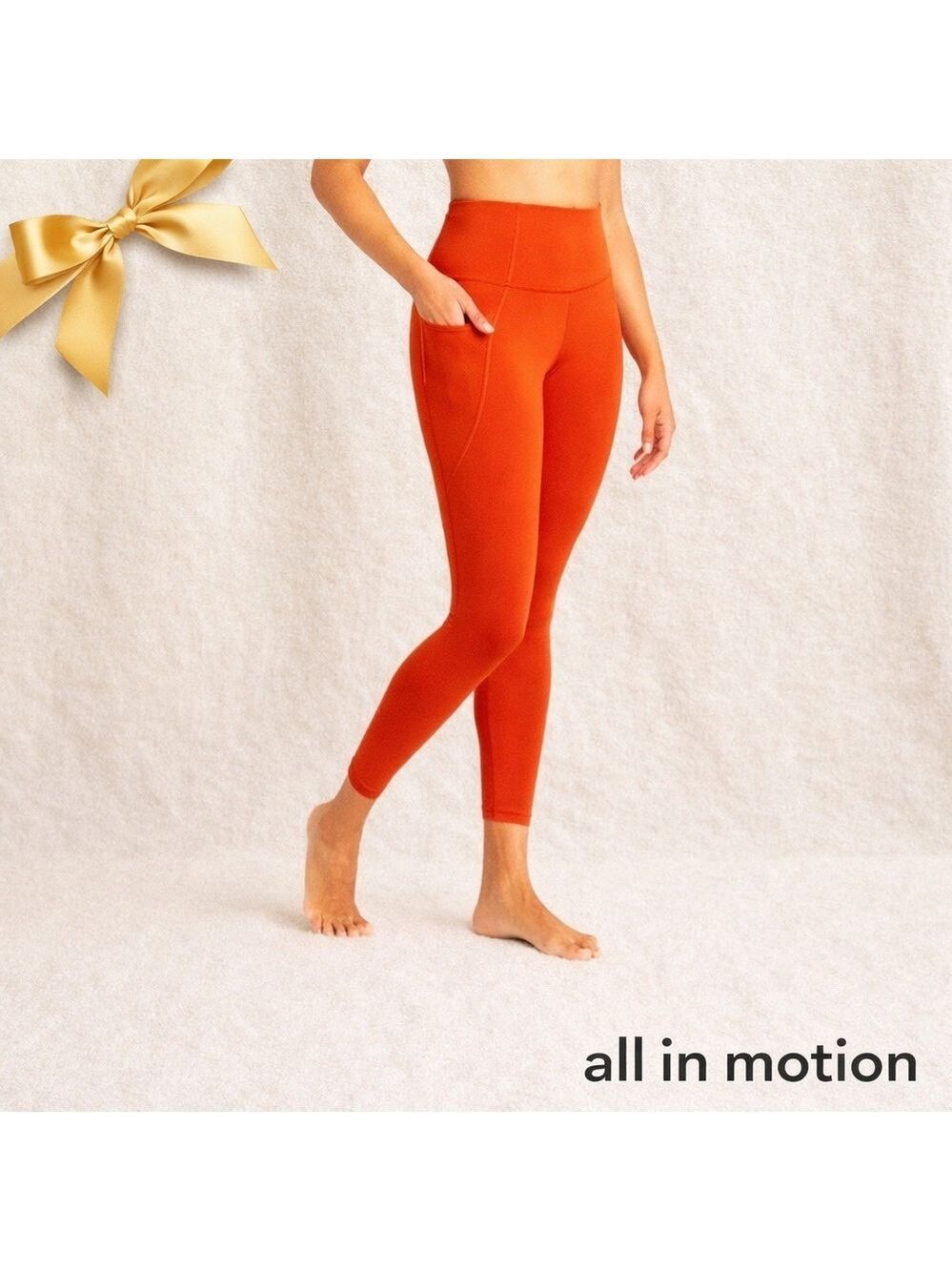 All in Motion High-Rise Leggings XL Coral Peach Exercise Workout Ankle XL
